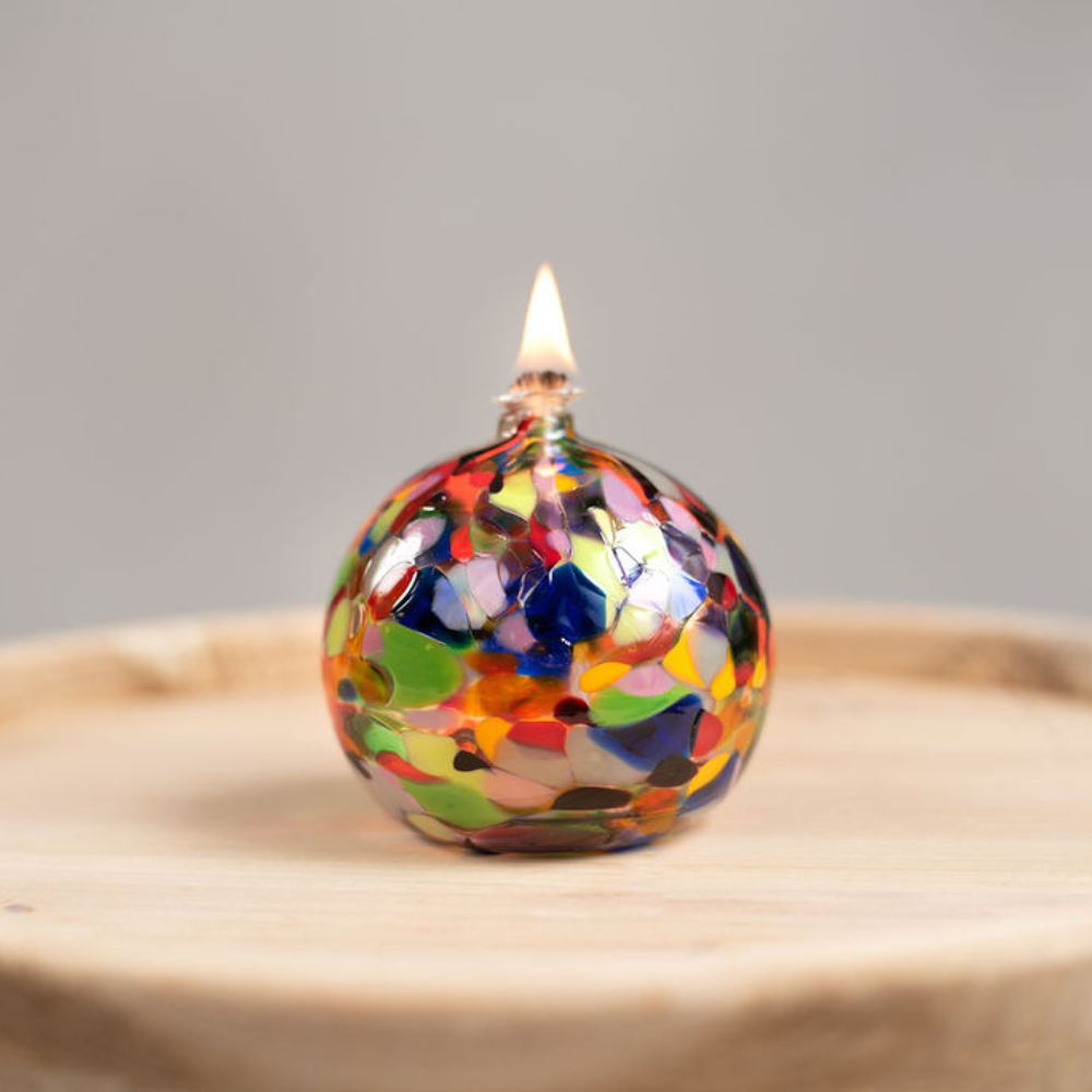 Round oil lamp discount