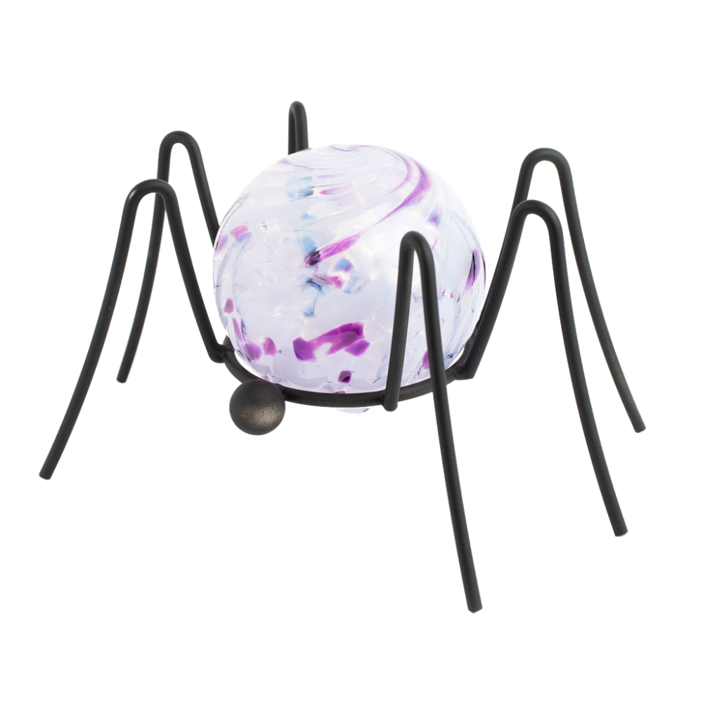 Soft Purple Nature's Whimsy Orb on Spider Garden Holder with transparent background.