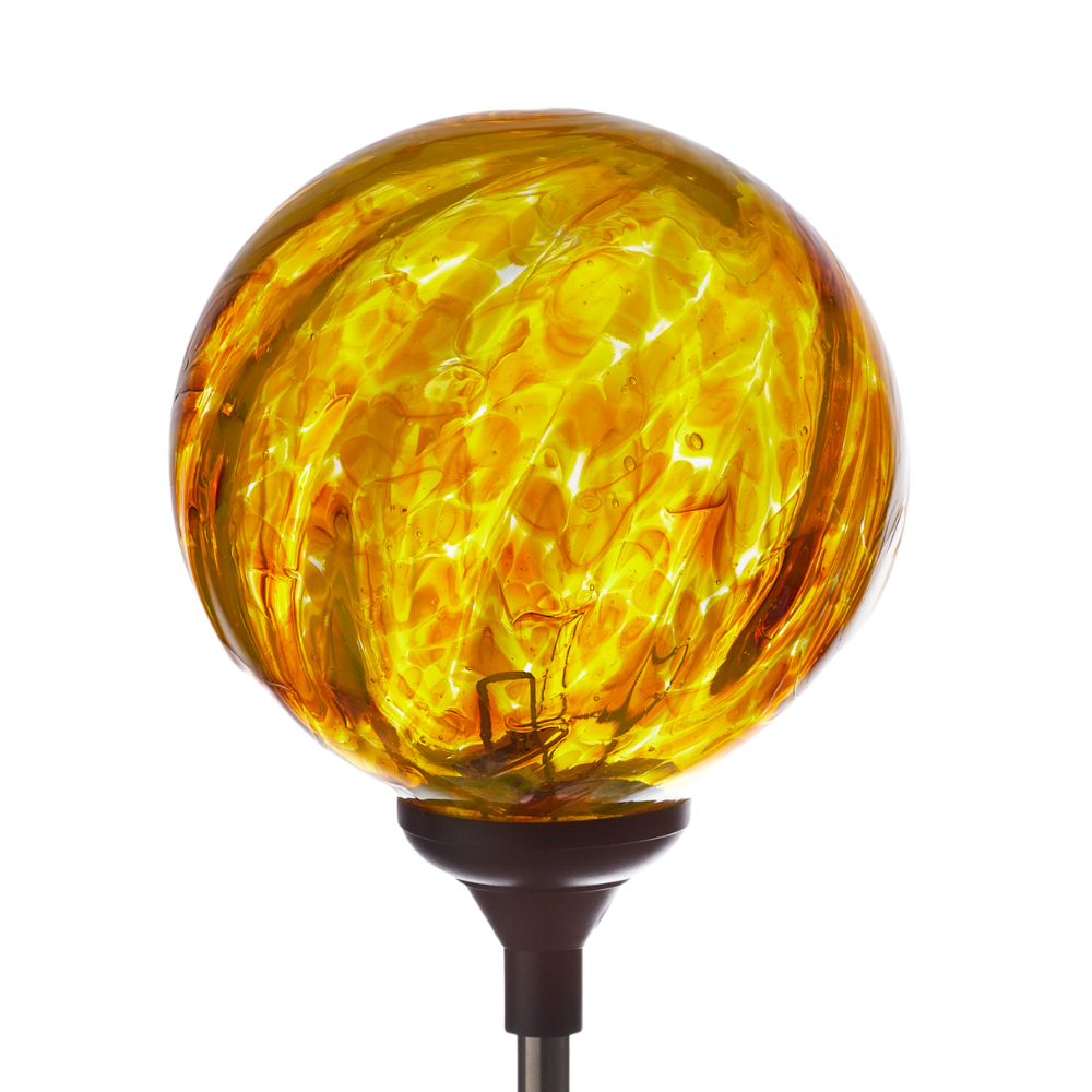 Yellow solar light on a transparent background