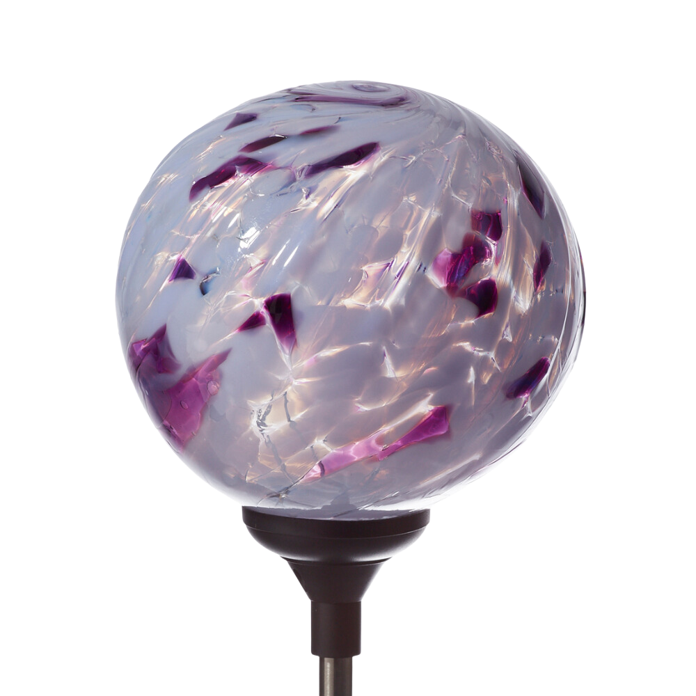 Purple and white Solar Light on a transparent background